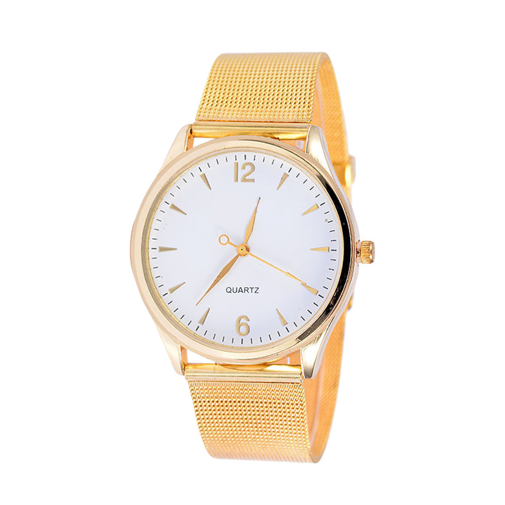 Luxury Watch Gift For Her - Damski zegarek kwarcowy, złoty pasek z
