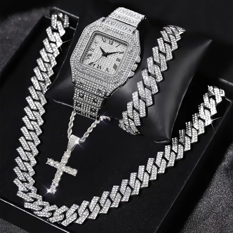 Luxury Watch Iceberg - 4-częściowy zestaw modnych męskich zegarków z