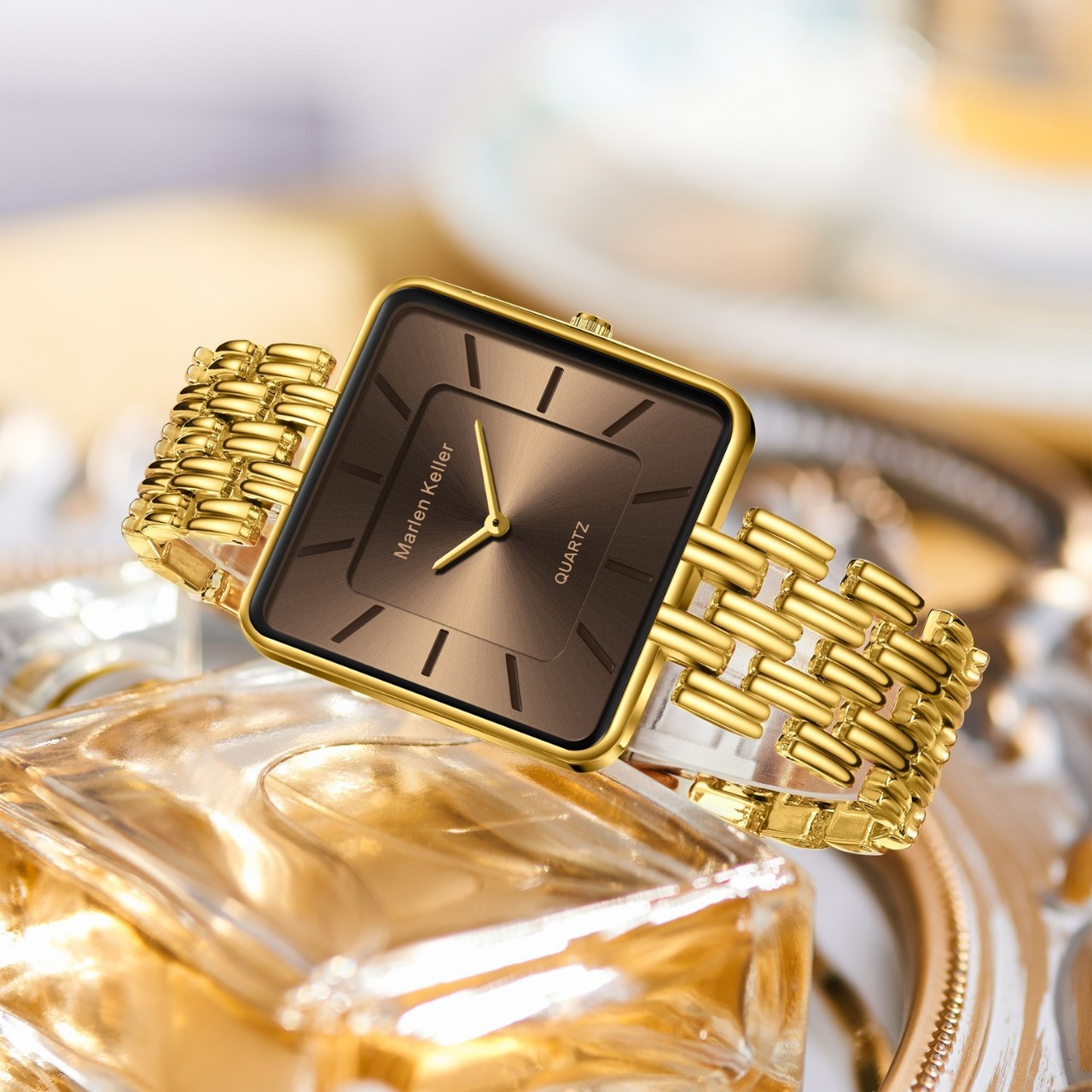 Złoty Kwadratowy Damski Zegare – Luxury Watch Top 10 recenzja i cena
