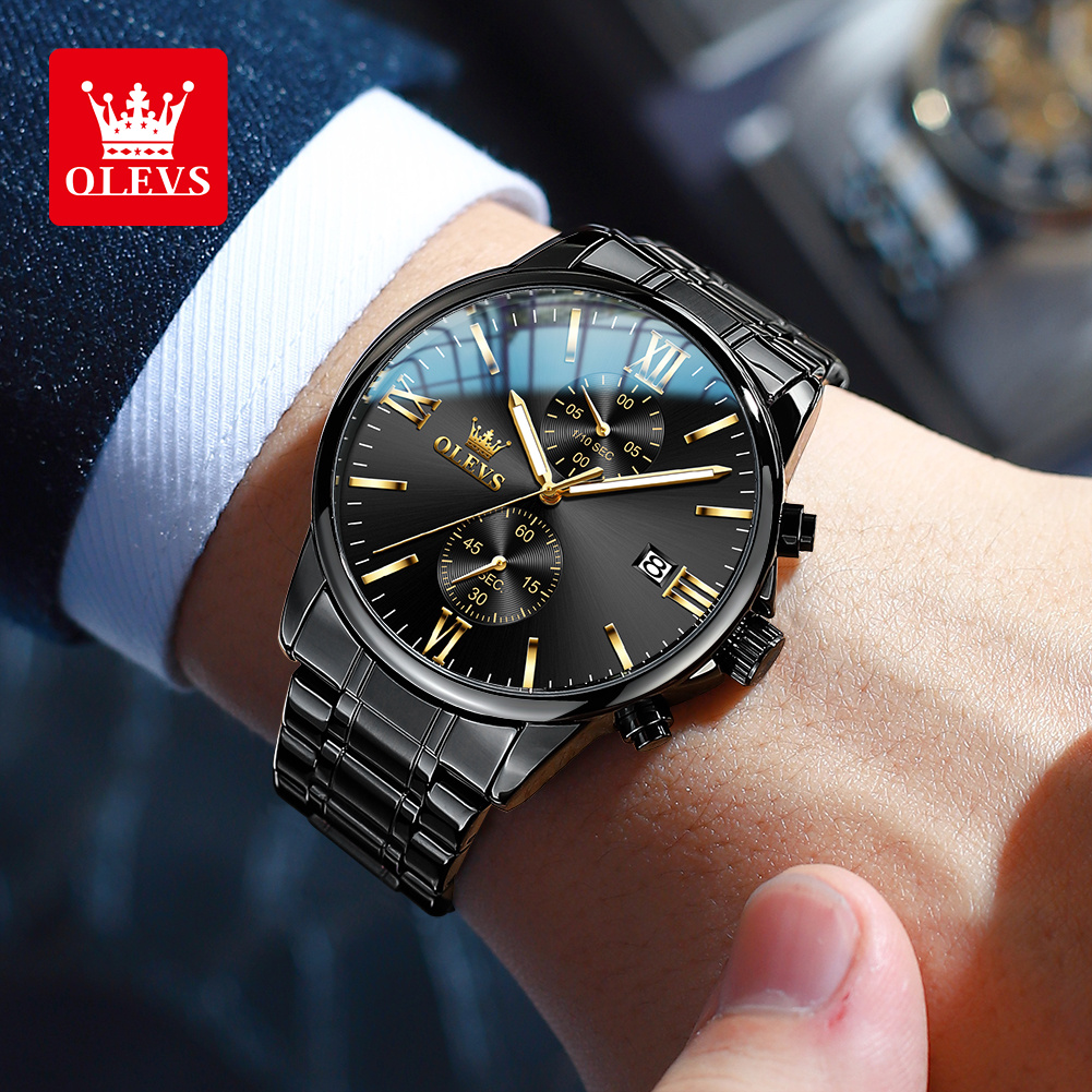 OLEVS 2886 klasyczny czarny ze – Luxury Watch Magazine recenzja i cena